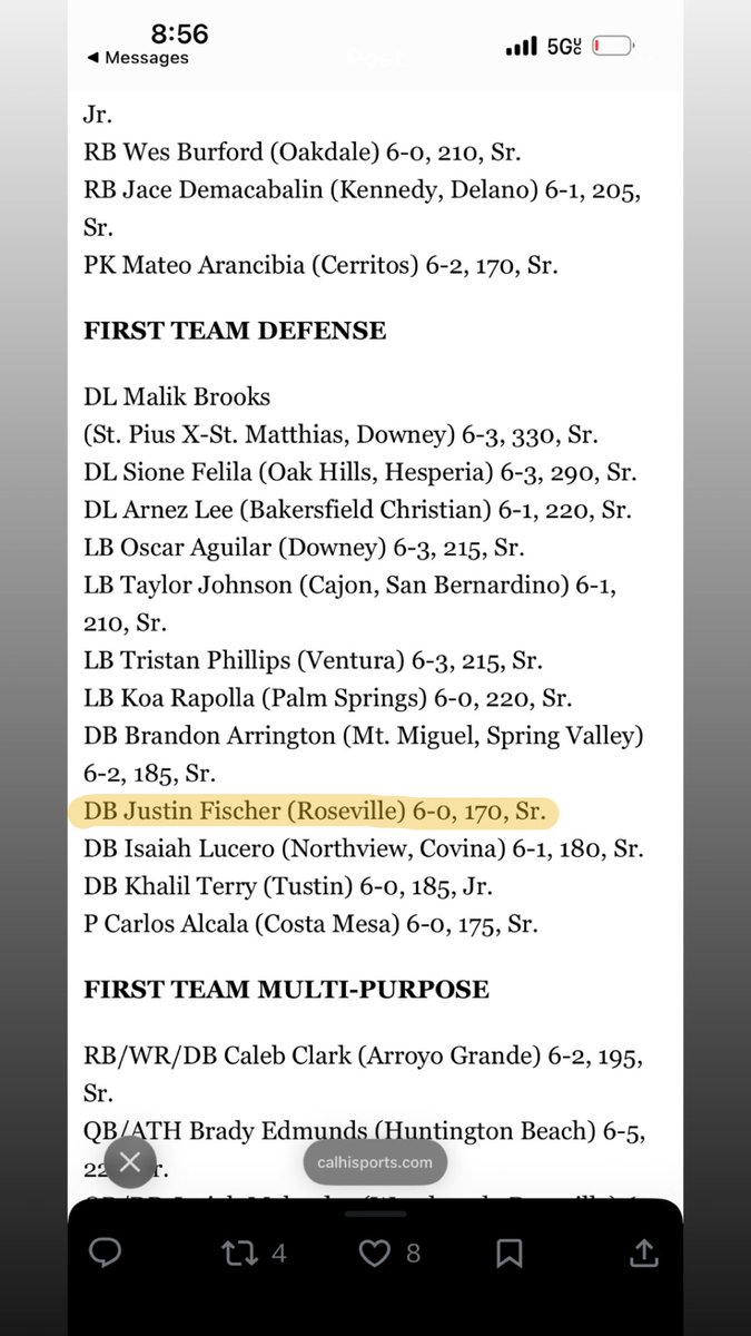 JustinFischerr's tweet photo. Blessed to receive:
1st Team All State https://t.co/WO5apwpIJ8