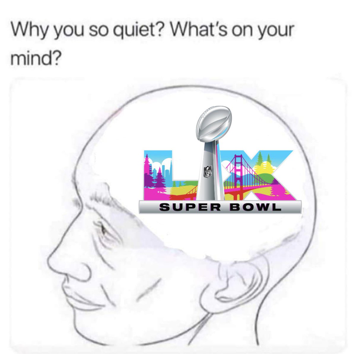 SNFonNBC's tweet photo. The game is so close, yet so far. 😅 #SBLX https://t.co/8bukK48XmE