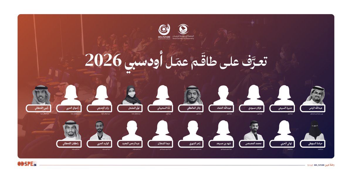 خلف كل تجربة ناجحة، فريق آمن بالفكرة وعمل لها!
طاقم عمل أودسبي 2026.. شركــاء الأثــر ✨
#رحلة_عين #ODSPE2026