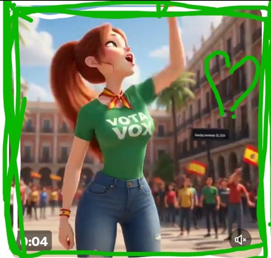 Santiago Abascal, la esperanza que solo el voto a Vox 💚 te da. 
Vox 💚 es el único que realmente se preocupa por las mujeres, autónomos, la riqueza de nuestros campos y nuestra tierra, la juventud, pero sobre todo por los derechos de los españoles un patriota en el cual nos