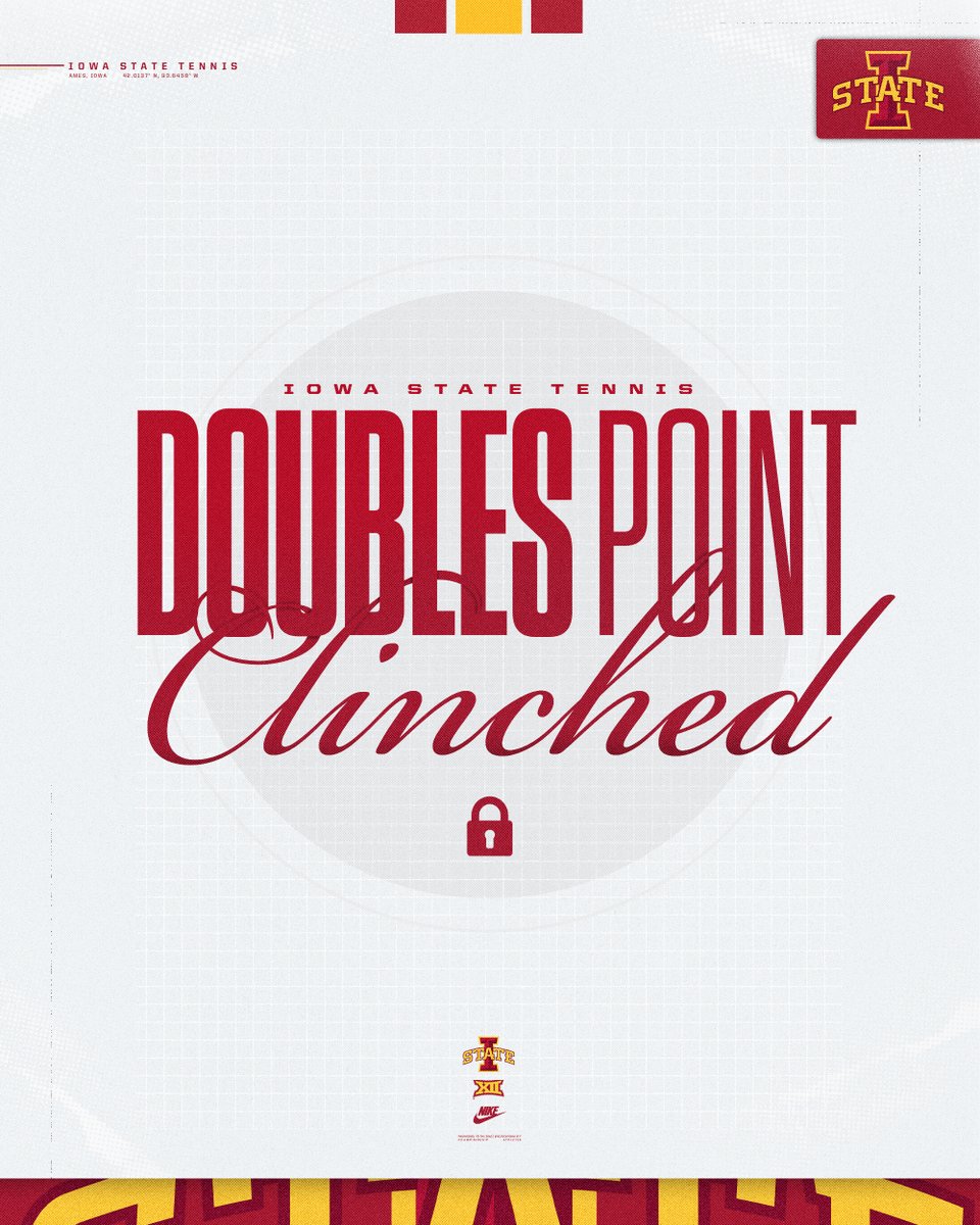 Cyclones take the doubles point‼️

No. 34 Alberto Vilar/Shulzhenko✅6-3
Camblor/Narker↔️4-4 (UF)
Kellner/Vargas✅6-2

ISU 1, STT 0