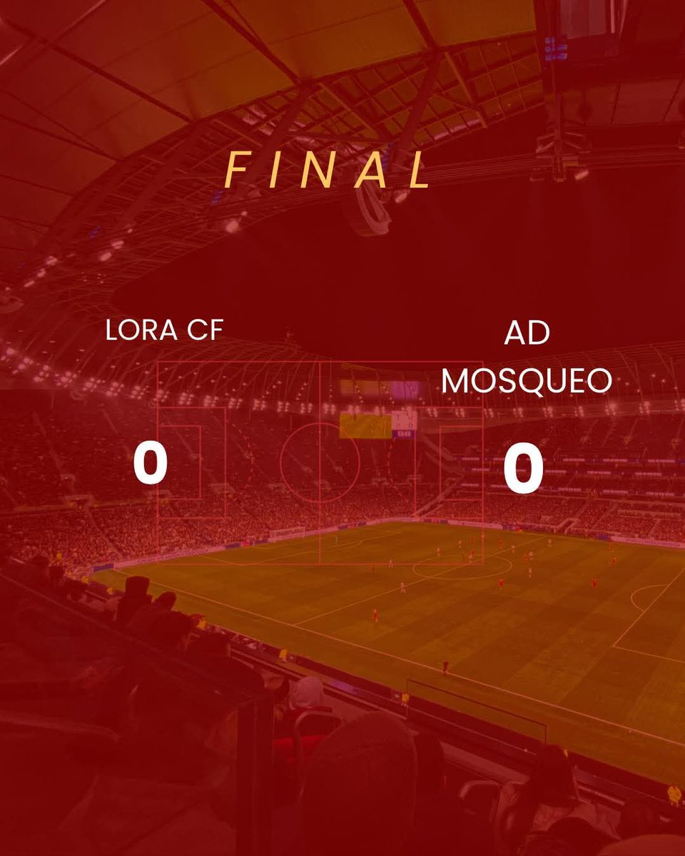 Un empate q no refleja lo visto en el terreno de juego A seguir en esta línea! El trabajo dará sus frutos!
<a href="/LoraCFOficial/">LORACF</a> 💪💪