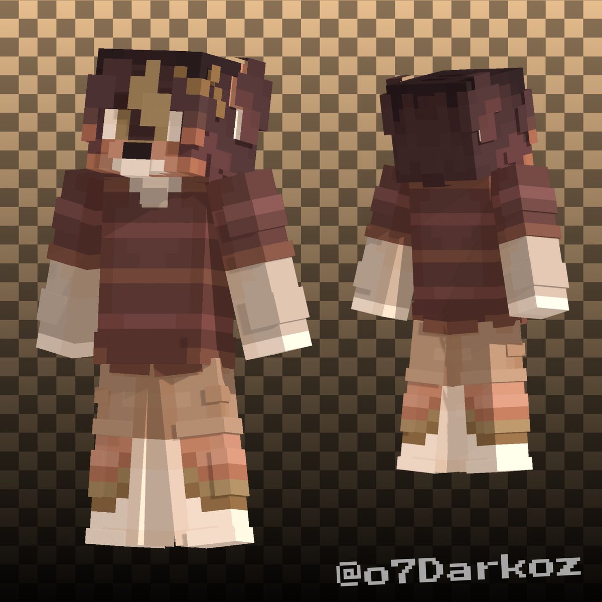 o7Darkoz's tweet photo. I made a furry Minecraft skin!
#minecraft #minecraftskin #F2U https://t.co/ygpmidaNdt