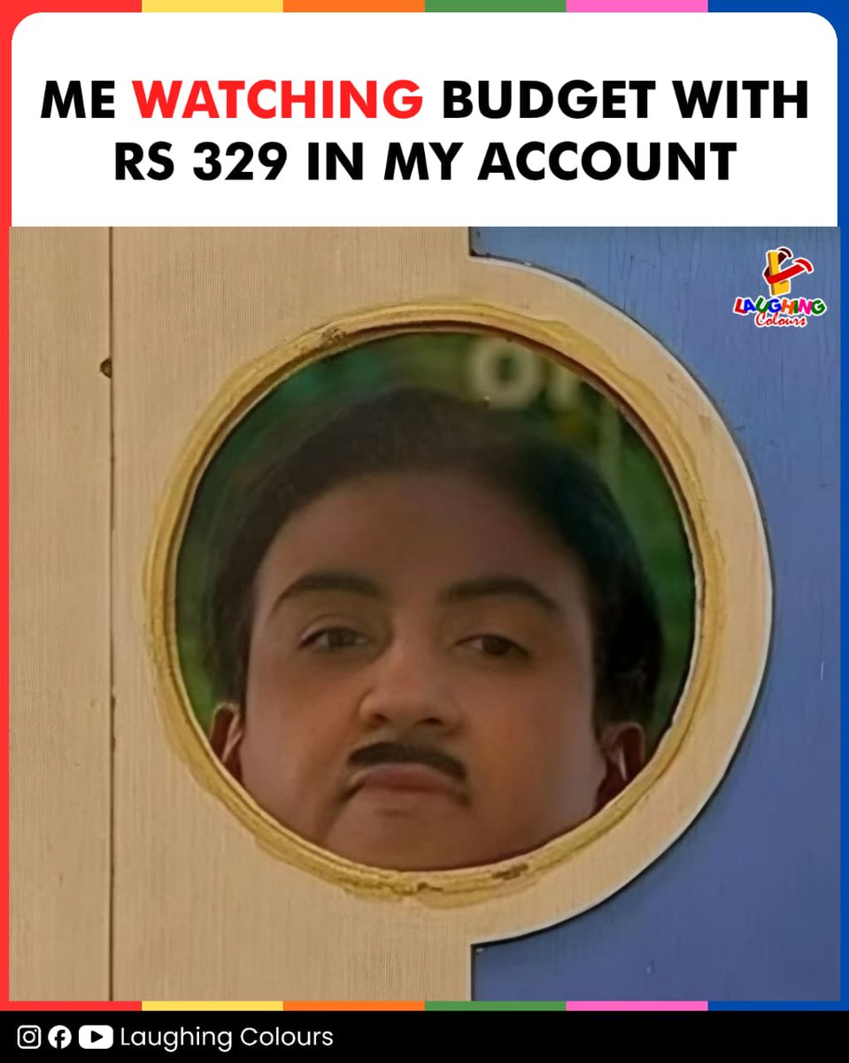 LaughingColours's tweet image. Watching budget with hope 😂
#BudgetMeme #MiddleClassLife #RelatableContent #DesiHumour #FunnyPost
