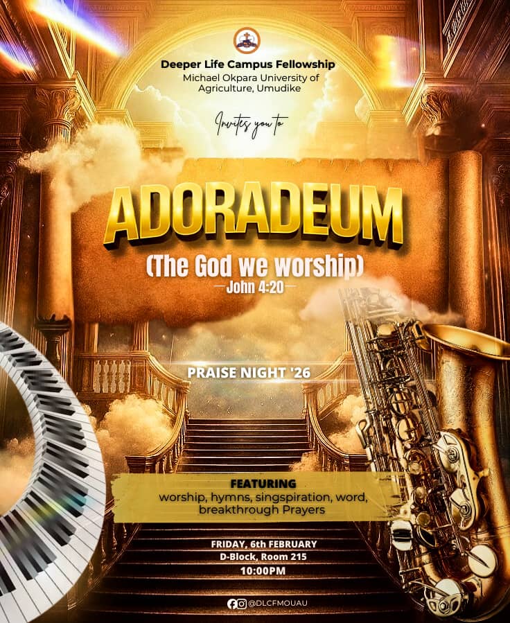 DlcfMouau's tweet photo. There are moments God calls us to lay everything down and simply worship. 🙇‍♀️

 We Invite you to ADORADEUM🔥
It's more than a praise night 
it’s an altar, a meeting point, a call to true worship
in spirit and in truth. https://t.co/tzJVfblzvv