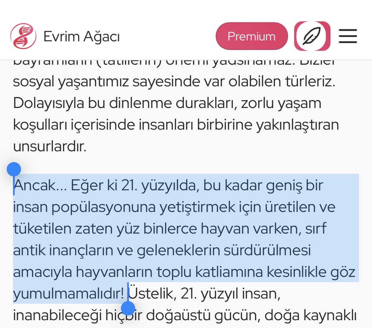 SOBELENDİN

Evrim Ağacı yöneticisi Çağrı Mert Bakırcı’nın Ramazan orucunun zararlı olduğunu söylediği ve kurban kesmenin vahşet olduğunu söylediği yazıları: