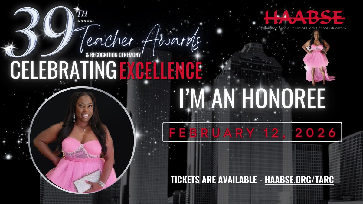 CarterDance3's tweet photo. 🖤✨ Celebrating Black History Month ✨🖤25 years in education. Serving Aldine ISD since 2001.
Leading with purpose. Teaching with heart. Inspiring one dancer at a time. 💃🏽
🏆 HAABSE Teacher of the Year 2025–2026 @HAABSE3 https://t.co/SyUOoN79aa