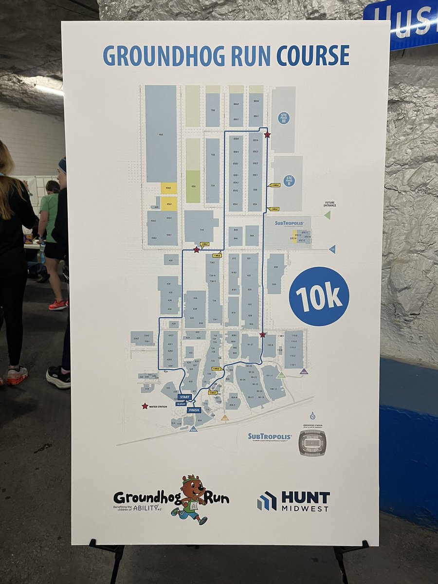 How do you advertise your 15 million ft^2 industrial park that’s in a converted  limestone mine 110’ underground? 

By hosting a temperate foot race (it’s 65-70 degrees down there) in the dead of winter

A uniquely Kansas City experience