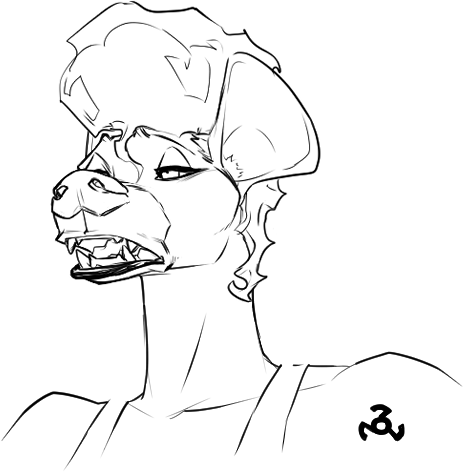 "How can you still have the nerve to call yourself a man?" Katja doesn't like weaklings, it must be some kind of hyena curse.#furryart #anthroart