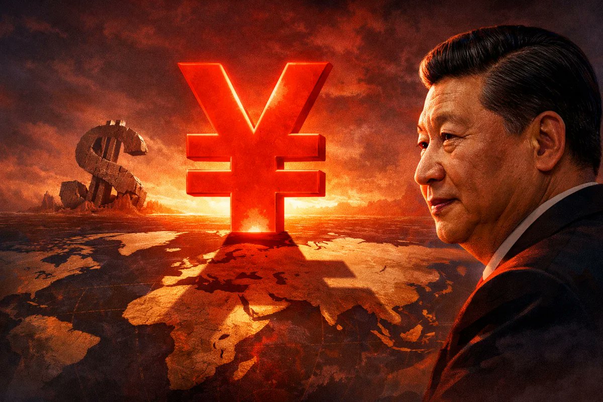 RagecoreIn's tweet photo. 🚨 BREAKING: President Xi Jinping officially calls for the Yuan to become the Global Reserve Currency! 🇨🇳

What does this mean for the Global Economy And #Bitcoin?

Read Full Analysis 👇
https://t.co/bjEYR4MI4N

#China #USDollar #Economy #CryptoNews #DeDollarization https://t.co/kCODt6dKCI