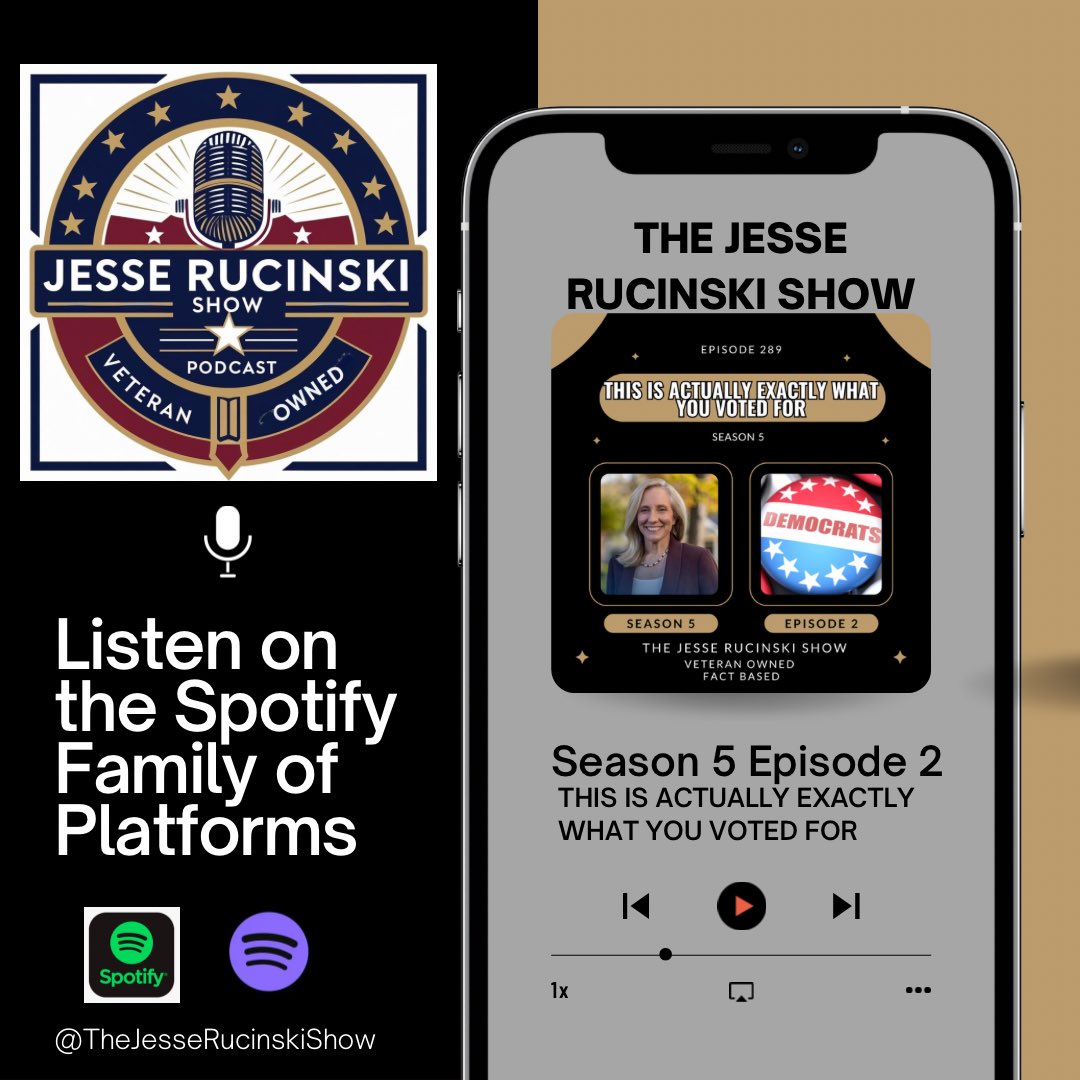 The new episode of The <a href="/JRucinskiShow/">The Jesse Rucinski Show</a> is also available on both <a href="/Spotify/">Spotify</a> and <a href="/spotifycreator/">Spotify for Creators</a> with the playable Creators link directly on the website. Check it out today. 

open.spotify.com/episode/4QH6Jh…

open.spotify.com/episode/4QH6Jh…

2146media.com/the-jesse-ruci…

#Podcast #VeteranOwned #USA