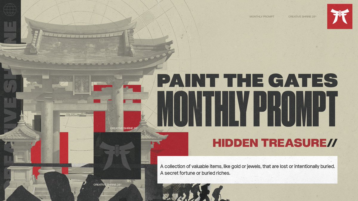 February Monthly Prompt

-Hidden Treasure-  

Post your piece with #PaintTheGates so we can see it!