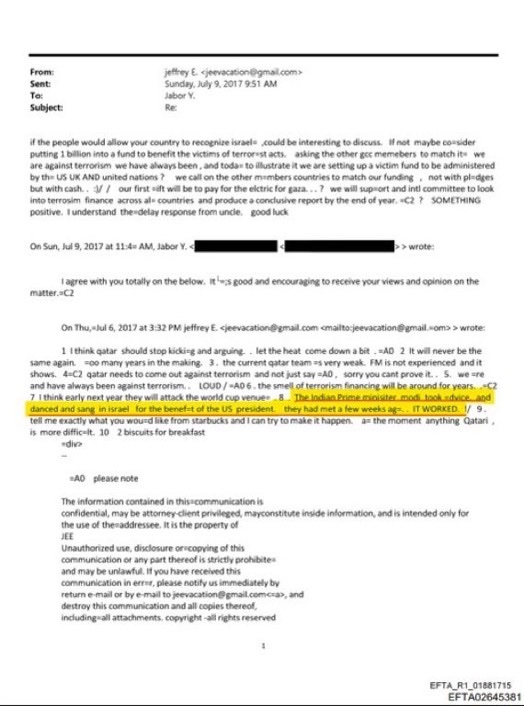 ShaykhSulaiman's tweet photo. JUST IN: INDIAN PM MODI MENTIONED IN EPSTEIN FILES:  

Epstein Praised Modi for “taking advice” and supporting Israel.

Epstein said he “danced and sang in Israel” https://t.co/FMXVJTbpoV