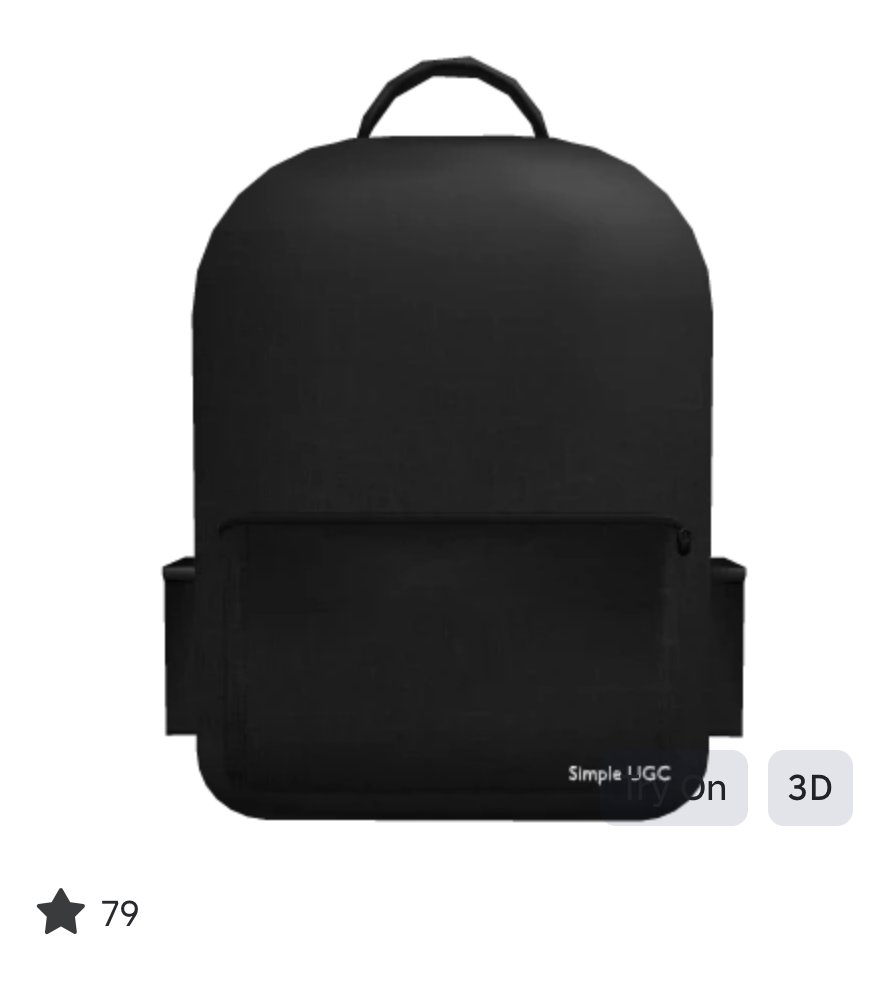 _GX02's tweet photo. New UGC Black Backpack!

⭐Go out in style with this luxurious leather black backpack!      

Claim here: https://t.co/u4nIGjNuUh

#RobloxUGC #robloxlimited #ROBLOX #RobloxDev #RobloxUGCConcept #RobloxUGCpromo #SimpleUGC https://t.co/N00vEbDDvL