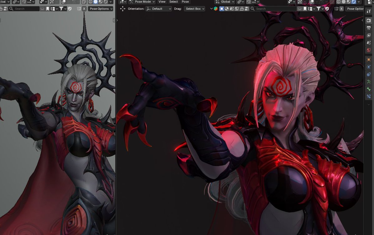 Some More Posing Practice With <a href="/HardGutem/">A$AP BERG</a> 's Luna and Hela Models! (go follow him he makes peak🙏)
#MarvelRivals #MarvelRivalsfanart #b3d #3DCG #lunasnow #hela