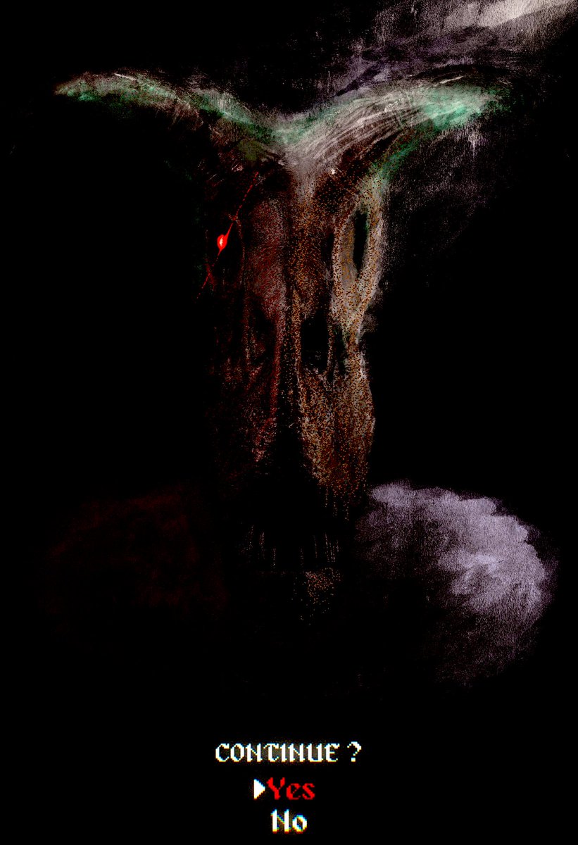 >YES 

#DarkFantasy #Dinosaur #Digitalart