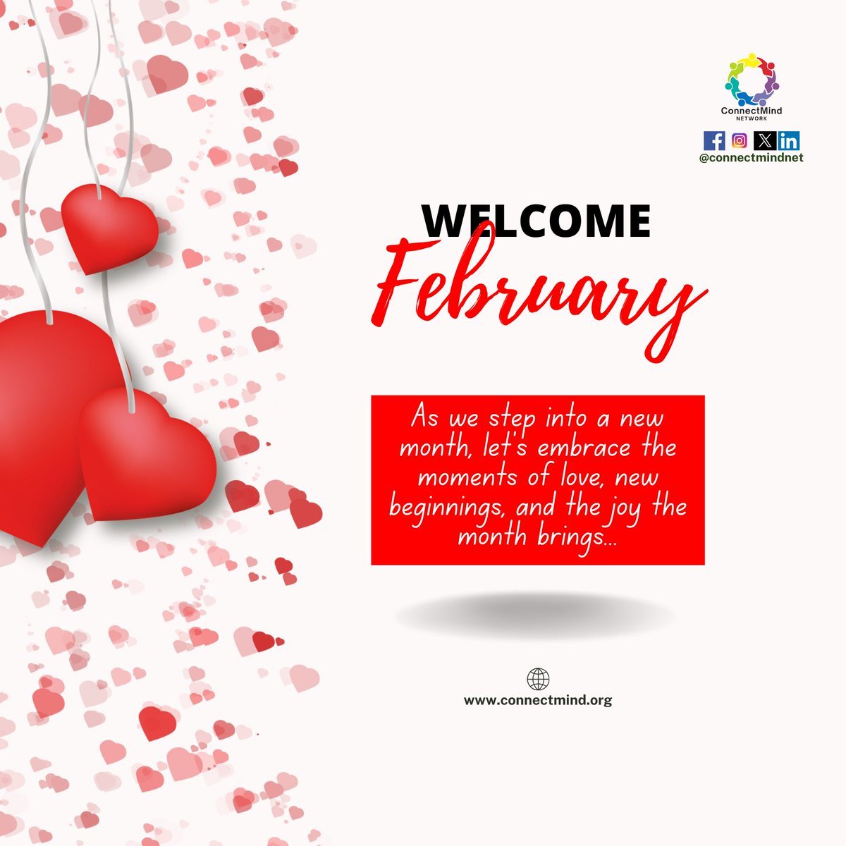 connectmindnet's tweet photo. Welcome February...

Remember to embrace every moment of love and joy the month brings.

Happy new month. https://t.co/bfC80y2LbG