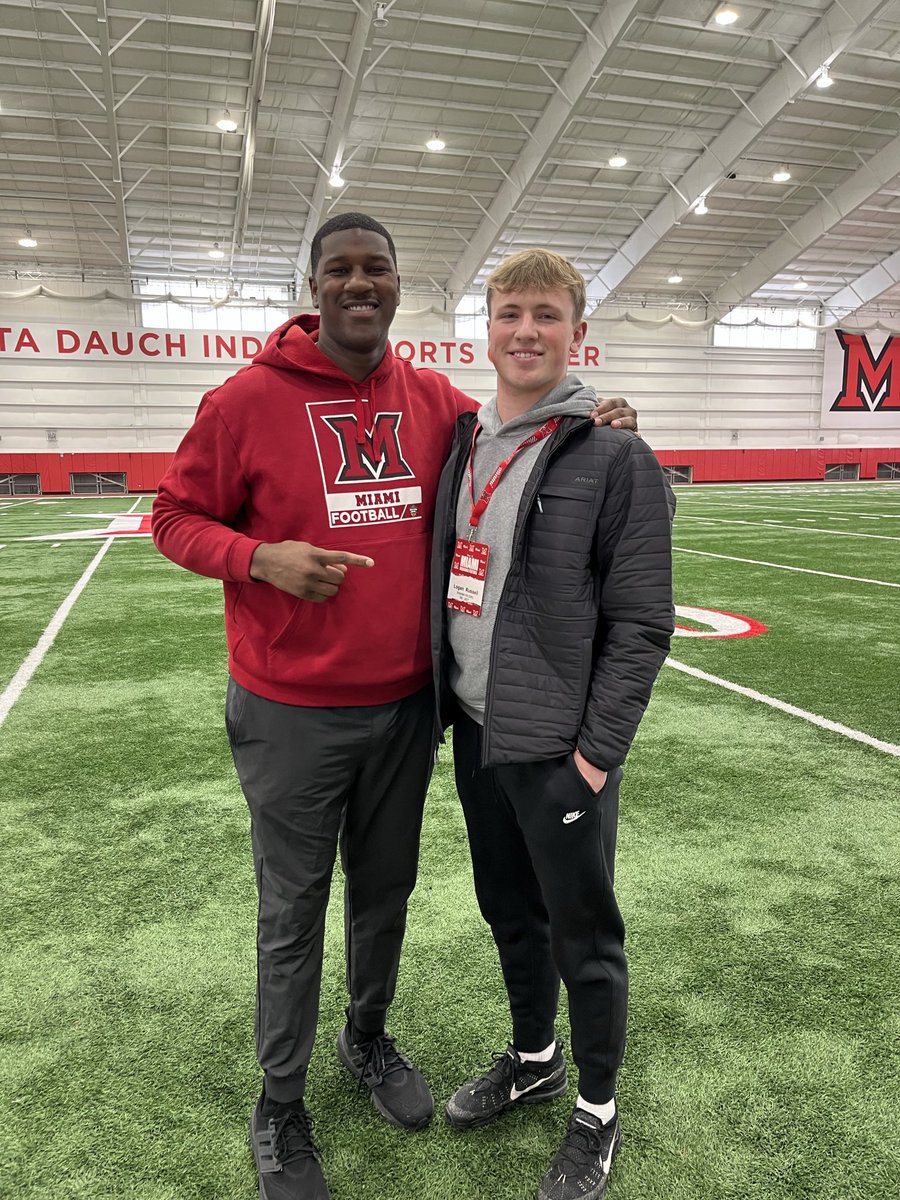 LoganRusse98970's tweet image. Thank you @MiamiOHFootball for the invite can’t wait to make it back this spring

@Coach_Hud4 
@no_paculver 
@RMA_RedRageFB 
@RMA_Strength 
@LanceDupler