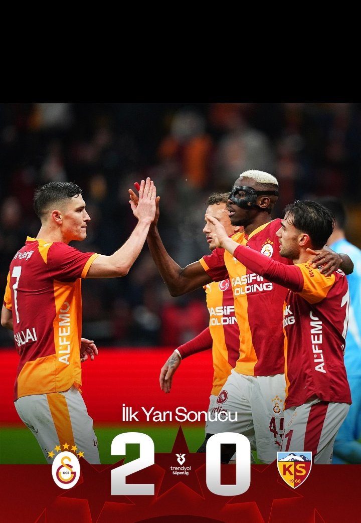 #Galatasarayımı tebrik ediyorum 
             İlkyarıSonucu 2:0🦁