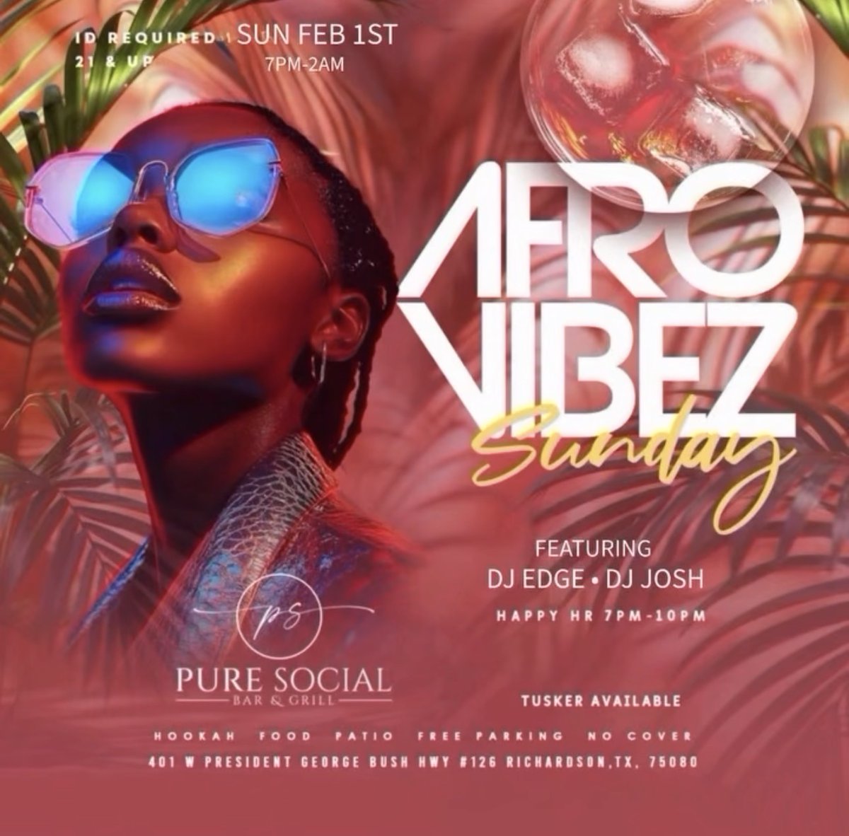 🥂SUNDAY BRUNCH/DAY PARTY/AFROVIBEZ @ PURE SOCIAL - mailchi.mp/867b976f5255/f…