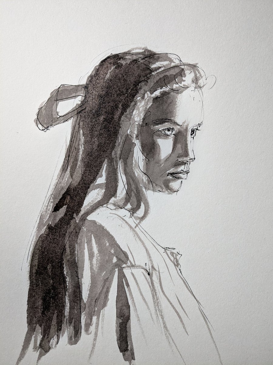 GadekMichal's tweet photo. Super quick sketch 

#ArtistOnTwitter #sketch #ink #portrait https://t.co/DKmtNg1qLn