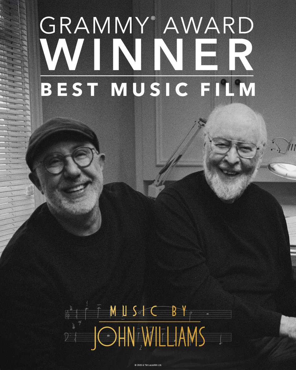 themancalorians's tweet image. 🚨 𝗡𝗘𝗪𝗦: Massive congratulations to John Williams and the team behind Music by John Williams on their GRAMMY Award win for Best Music Film! 🏆

There was only ever going to be one winner. 🐐

#JohnWilliams #GRAMMYs