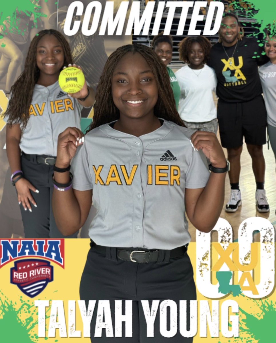 ✨ IT’S OFFICIAL- TIME TO CELEBRATE! ✨ Congrats c/o 2027 Talyah Young on committing to Xavier University of Louisiana! 🎉💚💛 Impact Caymol Chapa 18U is proud your dedication earned it. Go shine! 🥎
#ClassOf2027 #NAIASoftball #hbcusports <a href="/xulagold/">XULA Athletics</a>