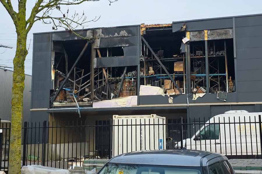 Grote brand bij cateraar BonBon