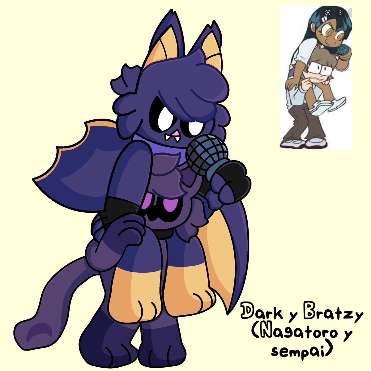 Un dibujo de Bratzy y NYX como Nagatoro y el sempai
"Creo que NYX puede aguantar en el peso Bratzy"
#SmilingCrittersoc