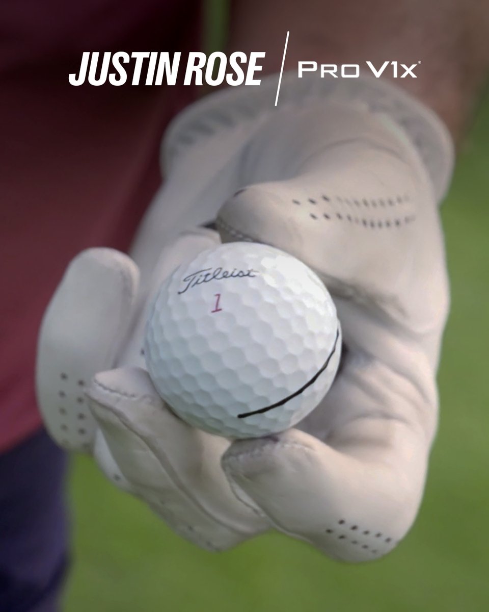 Titleist's tweet image. In complete command of his #ProV1x, @JustinRose99 goes wire-to-wire at Torrey Pines to win by SEVEN.

He hit more greens in regulation (82%) and made more birdies (26) than any player at the @FarmersInsOpen. 👌

#1ballingolf
