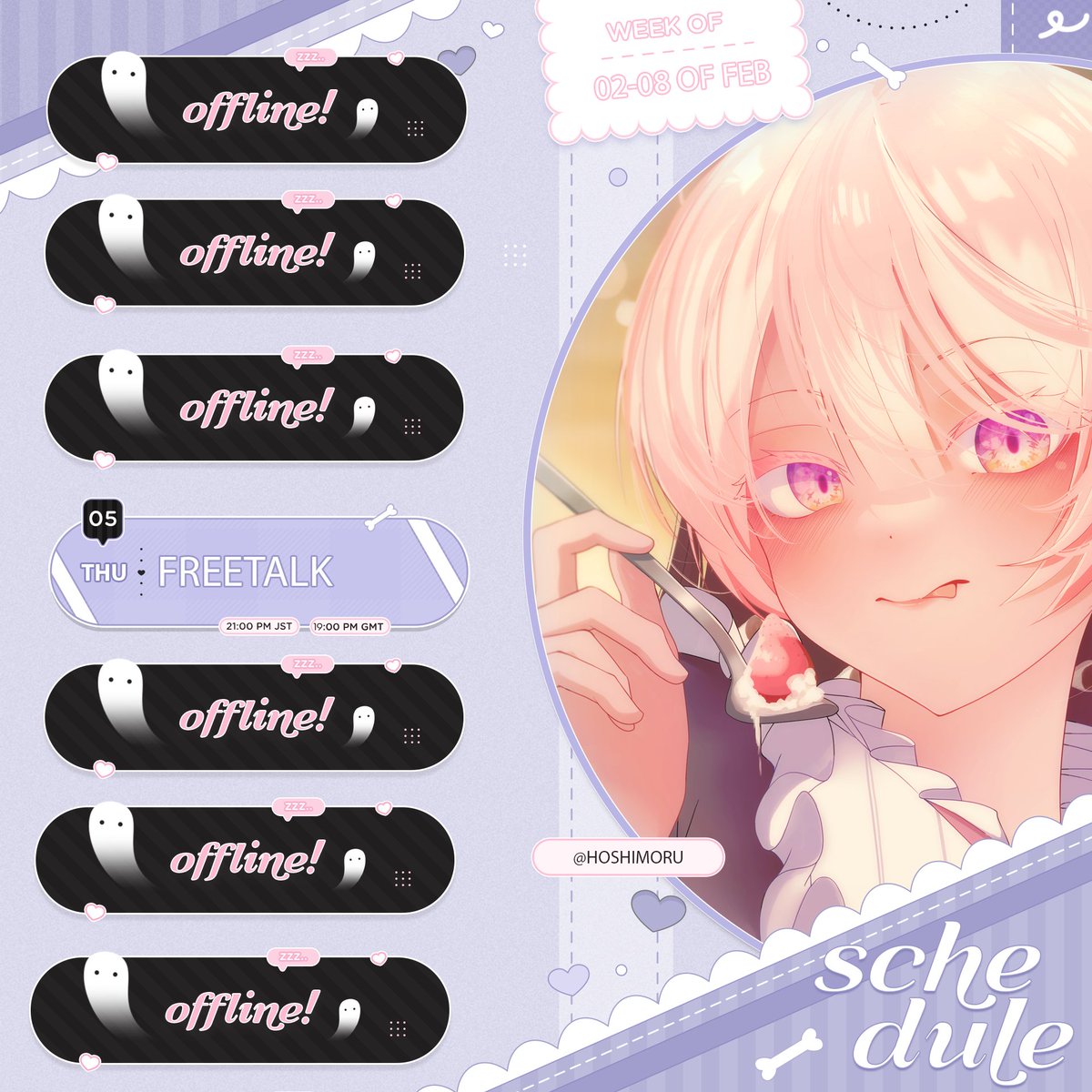 Victorica_SRV's tweet photo. 🕯️Live Schedule 02-05 FEB 🖤
Live : #VictoricaLIVE
General : #บันทึกหนูก้า
Sing : #VictoricaSing
Art : #VictoricaGallery
Meme : #วิคตอริกูดดูดเฟอรารูด
#VtuberTH #Vtuber #Vtubers #SRVProject #EtharosDefiants https://t.co/Pgnb8gKuPi