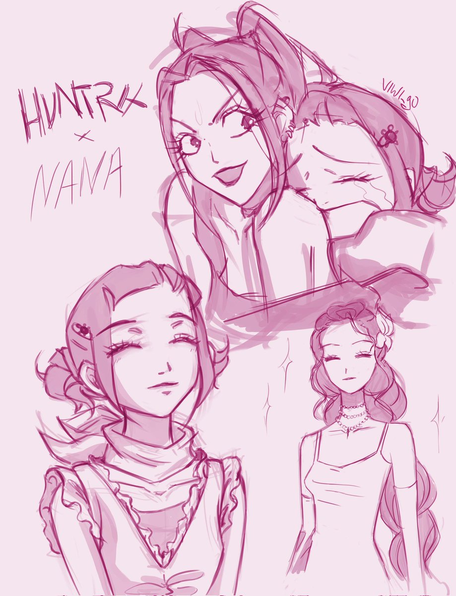 What if HUNTRIX were in *Nana* ?
🍓 #NANA #KPOPDEMONHUNTERS 
I’m more than sure Zoey would 100% be Hachi)