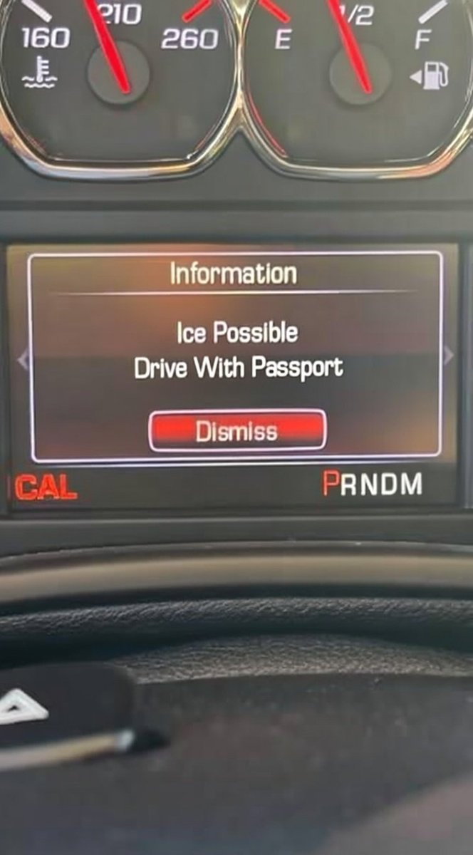 ABoleynGirl's tweet image. New car warning message just dropped..
#StuffMyBrotherSendsMe
#ICE #ICEWarning