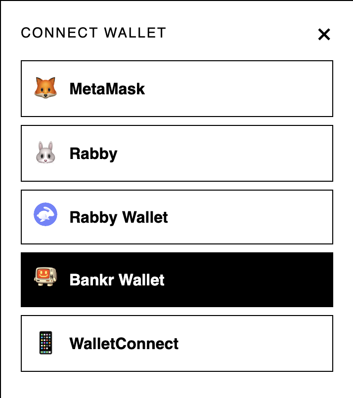 apoorveth's tweet photo. Love to see @bankrwalletapp being supported on dapps 🙌 https://t.co/Pld6ov4NmE