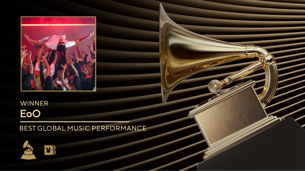 “EoO” by Bad Bunny, wins the #GRAMMY for Best Global Music Performance.