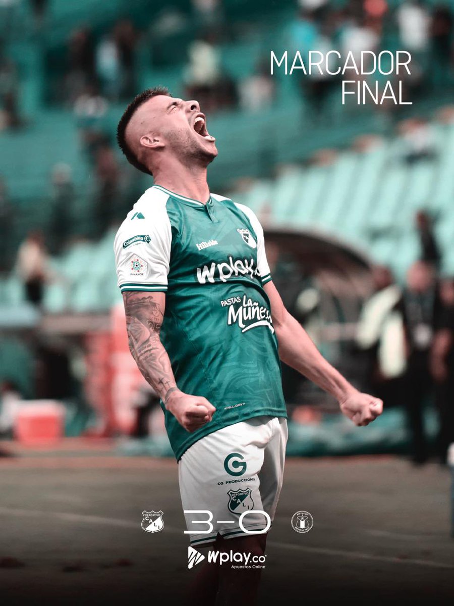 💚VICTORIA AZUCARERA

⏱️ 90+5’ Final del partido.

CALI 3️⃣-0️⃣PASTO

<a href="/WplayColombia/">Wplay</a>

#VamosCali 🇳🇬
#LigaDimayor
