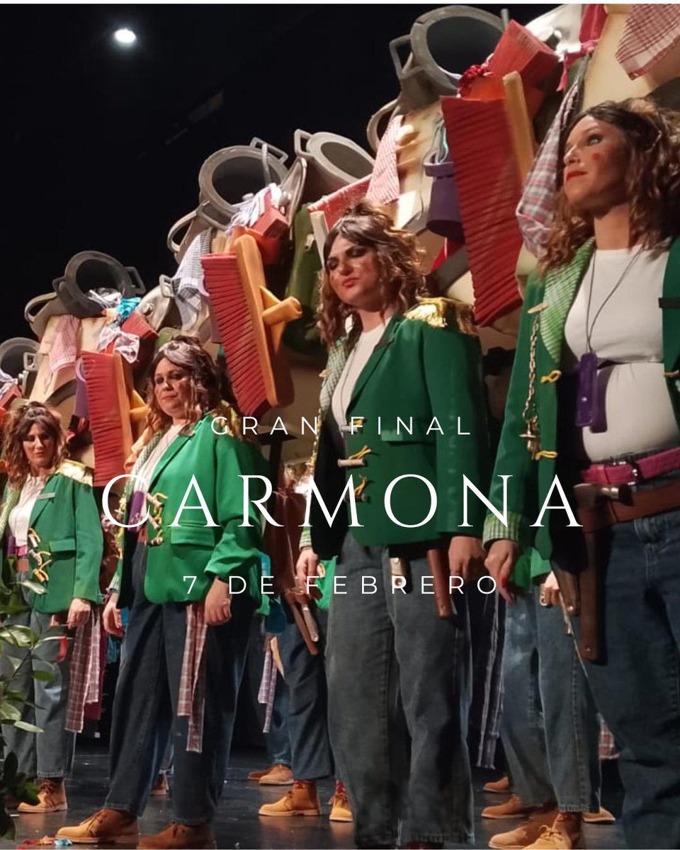 No podemos cerrar mejor una noche tan bonita como la de hoy que con este remate. 

Estamos en la final de Carmona!!! 

Nos vemos el próximo sábado 7 de Febrero . Graciass

#carnaval #lasjorobadas #comparsa