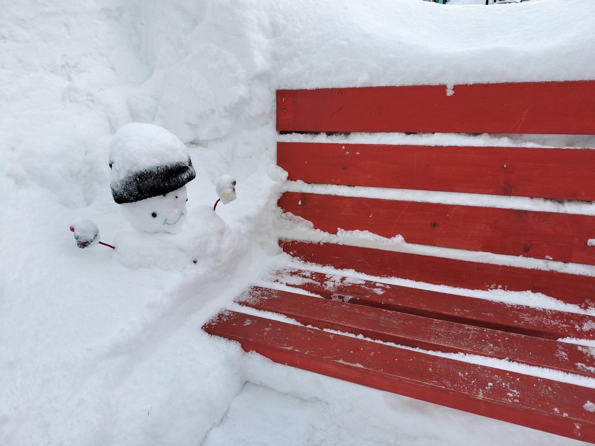 おはようございます❗️
少し雪が積もりましたが、今は晴れている花銀でございます🌤️
昨日当店常連の小学生がベンチ横に雪だるまを作ってくれました⛄️
素晴らしいですね👏
週末はいよいよ雪あかりの路🕯️
この雪山を使って遊んで下さい🏔️
本日も皆様のお越しをお待ちしております☕
