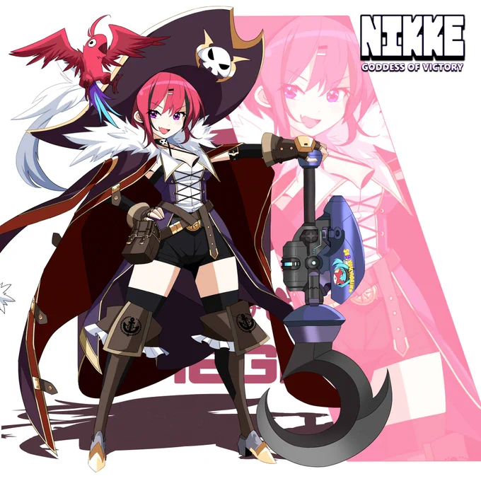 #NIKKE #NIKKEfanart マストさん終わりです 得物は特製アンカーフック。 多分マイティツールズ製w