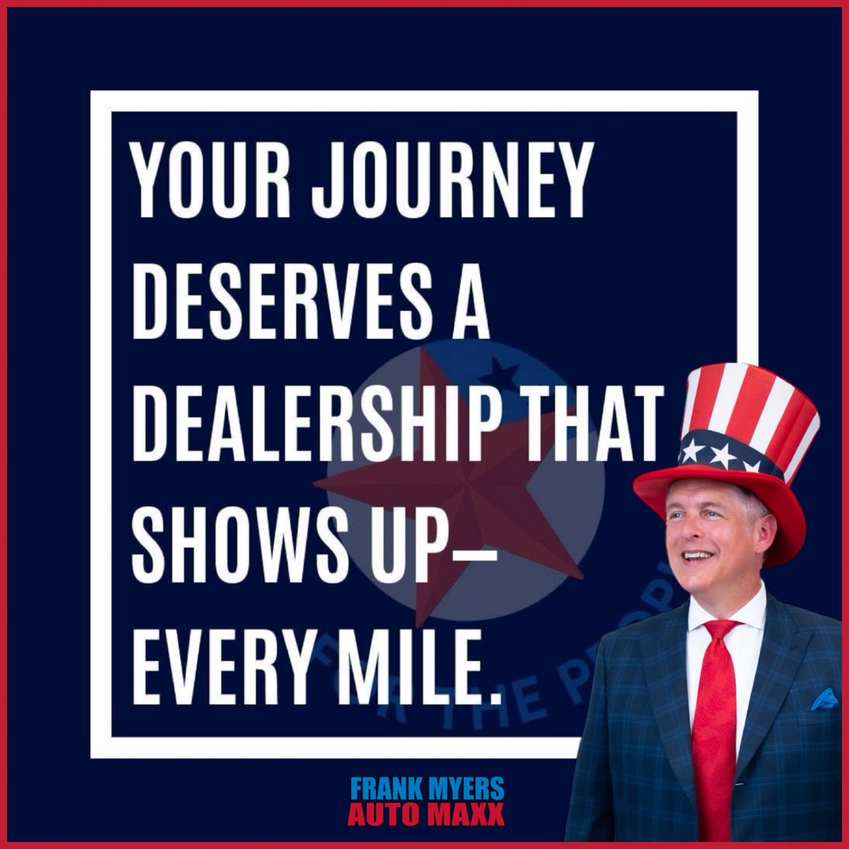 From first questions to long after the keys are in your hand, we’re here for the ride at Frank Myers Auto Maxx.

#HereForYou #CustomerJourney  #NicerNewerCar