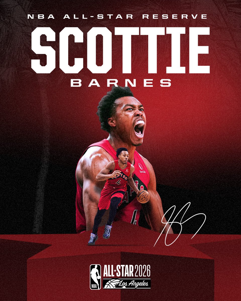 Raptors's tweet image. PUT RESPECT ON HIS NAME 😤
SCOTTIE ALL-STAR ⭐