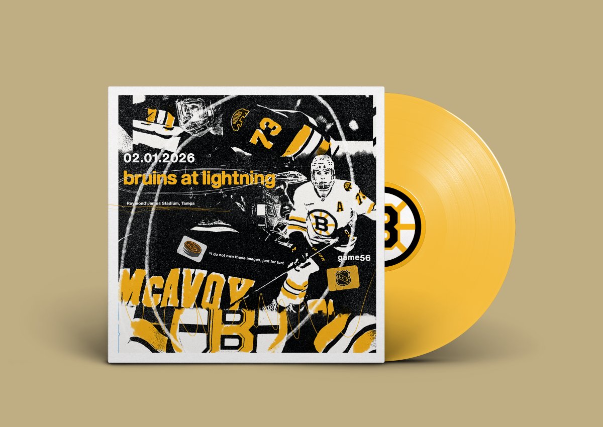 Black &amp; Gold LP Series:
Game 56 — Fb 01
@ Tampa Bay Lightning
Cover 33
#NHLBruins