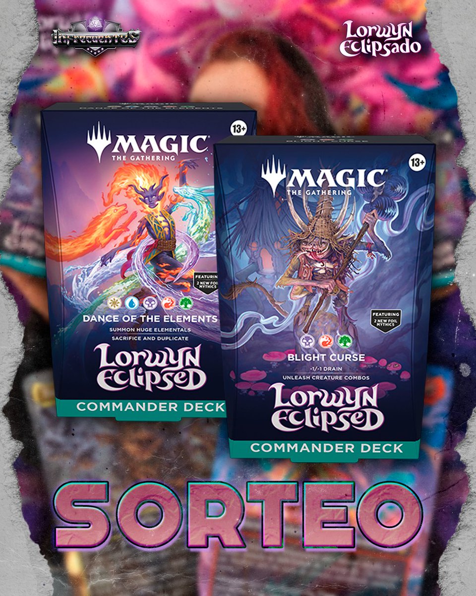 ¡VIAJA A LORWYN ECLIPSADO Y CONSIGUE SUS MAZOS!💥

➡️Para celebrar que <a href="/wizards_magicES/">Magic: the Gathering - Español</a> ha sacado su colección #MTGLorwyn, estamos sorteando sus dos mazos preconstruidos.

¡MUCHA SUERTEEEEEEEEEEEE!💜
🔗gleam.io/1HU7p/sorteo-2…