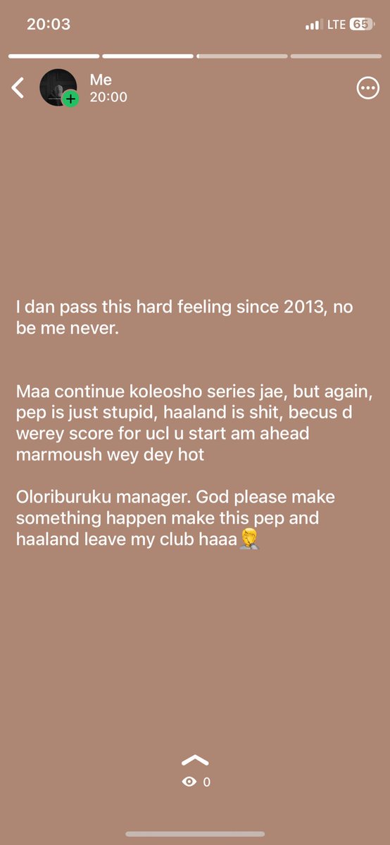 seunneyszn's tweet photo. I just dey lament on whatsapp status.
#PEPOUT
#HAALANDOUT
This pep guardiola and Haaland should just leave my club.:::
Two hediots🤦
How pep go dey start haaland ahead marmoush wtf is this old shit man doing, see how haaland is missing chances.
Una two ehn ENKR https://t.co/08plo9XFb5