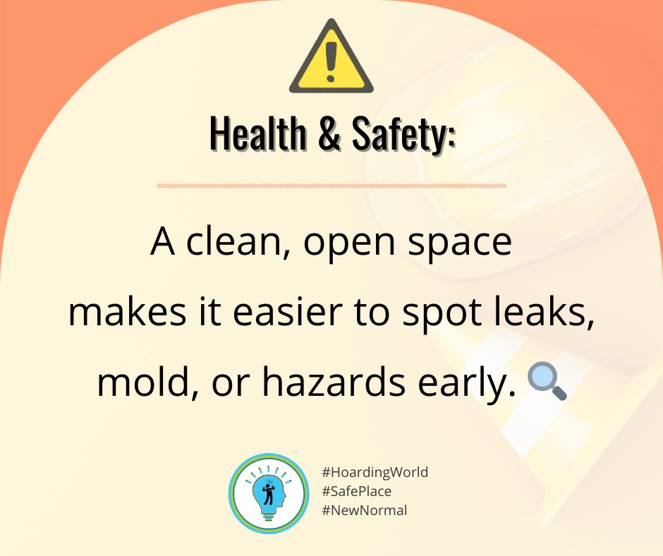 Health &amp; Safety Reminder:
A clean, open space makes it easier to spot leaks, mold, or hidden hazards early.
Clearing clutter isn’t just about appearance. It’s about protecting health, preventing damage, and creating a safer home.
#OrganizeYourLife #HoardingWorld #AskAngelaBrown