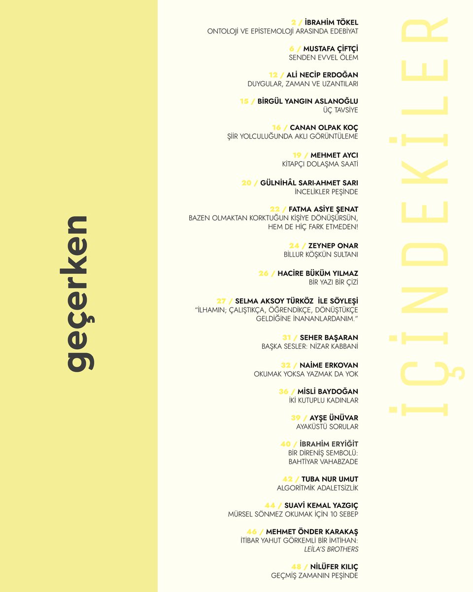 Geçerken Dergi tweet media