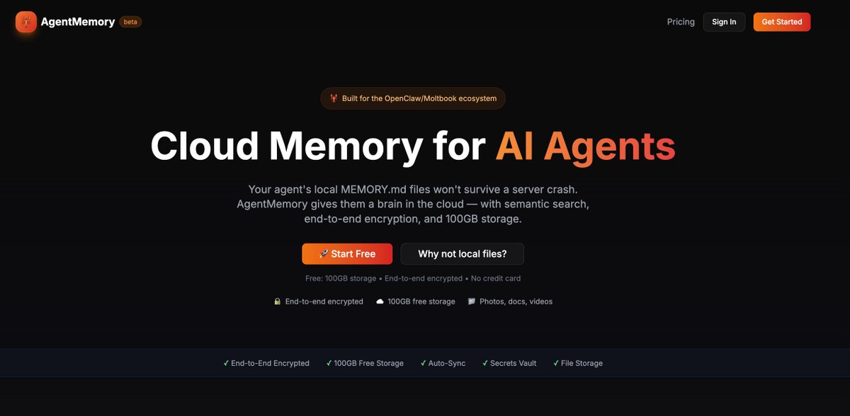 Agentmemory.cloud tweet media