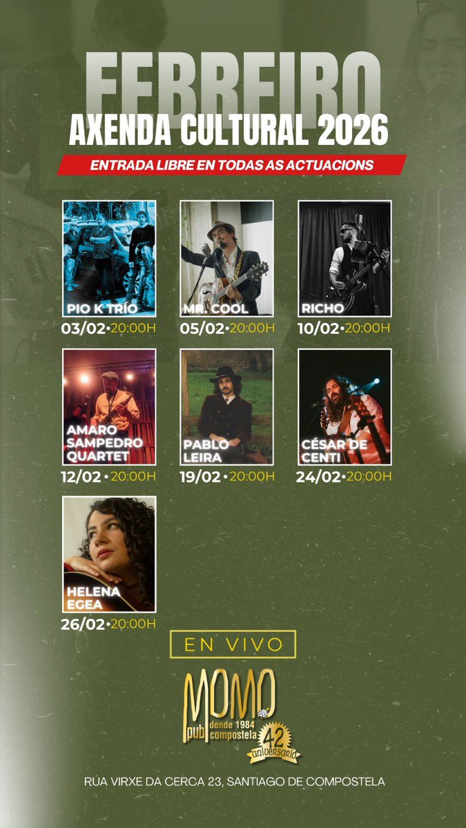 Axenda cultural de Febreiro.