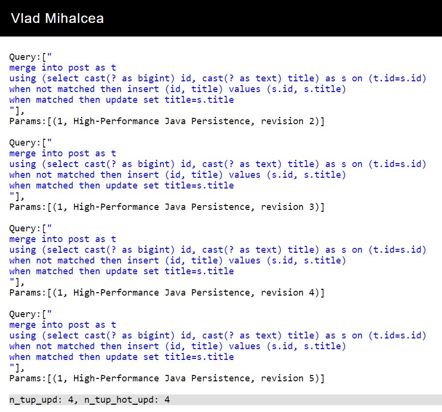 PostgreSQL Heap-Only-Tuple or HOT Update Optimization

vladmihalcea.com/postgresql-hea…