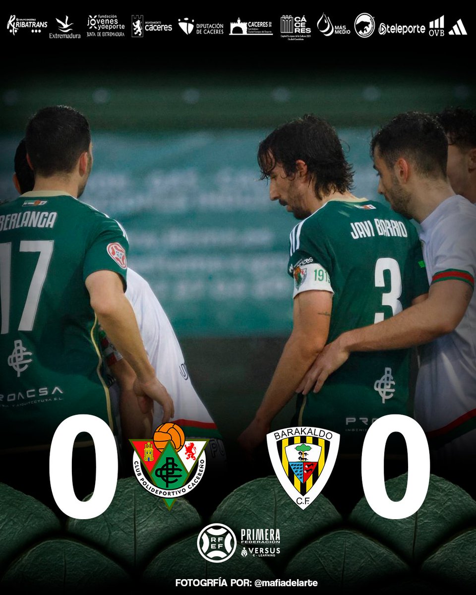 CPCacerenoSAD's tweet photo. 🔚 Final del partido.

📸 @mafiadelarte

#CacereñoBaraka 💚 0-0 ⚪️

#EligeCreer #LaOrdenDelDecano
#AúpaCPC https://t.co/tqZJrfJqap